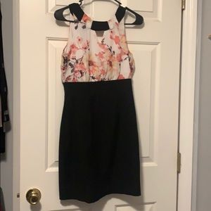 Women's black and flower dress